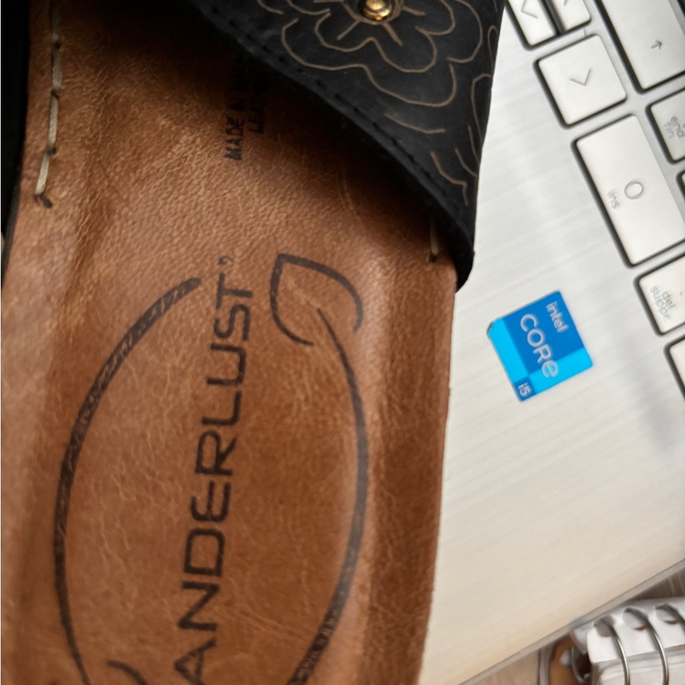 Wanderlust Black and Gold Mules with Cushioned Comfort